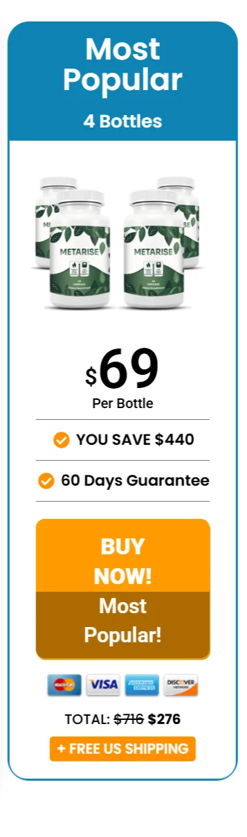 Metarise™ 4 bottles pricing